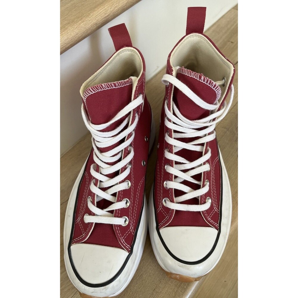Converse Womens Run Star Hike High Top Canvas Sz 9.5 Midnight Hibiscus Pink